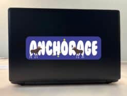 10in x 3in Anchorage Bumper Sticker Vinyl Alaska Flag Decal Car Stickers