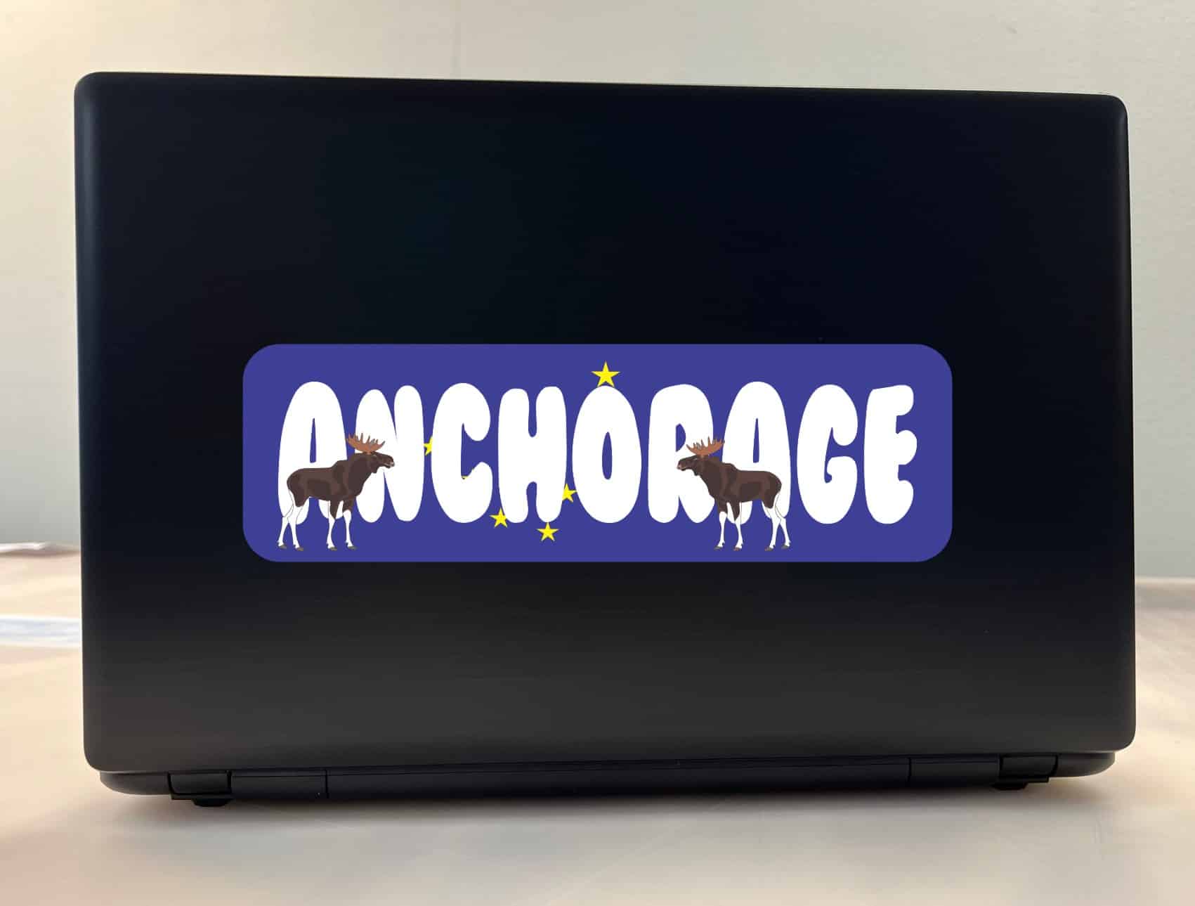 10in x 3in Anchorage Bumper Sticker Vinyl Alaska Flag Decal Car Stickers