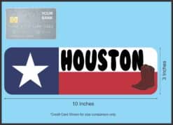 10in x 3in Houston Texas Bumper Sticker Vinyl Texan Flag Decal Stickers