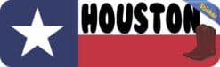10in x 3in Houston Texas Bumper Sticker Vinyl Texan Flag Decal Stickers