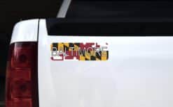 10in x 3in Baltimore Bumper Sticker Vinyl Maryland Flag Decal Stickers