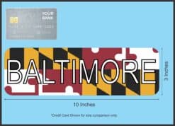 10in x 3in Baltimore Bumper Sticker Vinyl Maryland Flag Decal Stickers