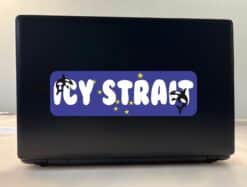 10in x 3in Icy Strait Bumper Sticker Alaska Flag Decal Vehicle Stickers