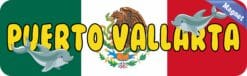 10in x 3in Puerto Vallarta Magnet Vinyl Mexican Flag Mexico Bumper Magnets