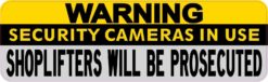 Warning Security Cameras in Use Magnet