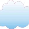 Blue Fade Cloud Sticker