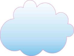 Blue Fade Cloud Sticker