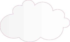 Large Gray Fade Cloud Sticker