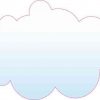 Pale Blue Fade Cloud Sticker