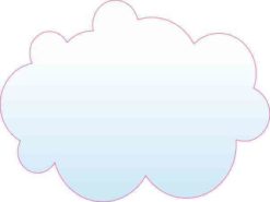 Pale Blue Fade Cloud Sticker