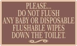 Do Not Flush Wipes Magnet