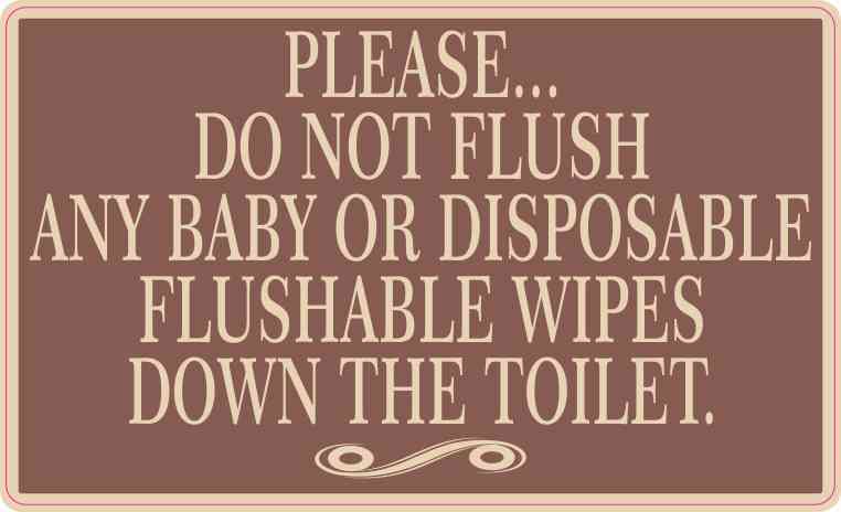 Do Not Flush Wipes Magnet