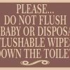 Do Not Flush Wipes Sticker