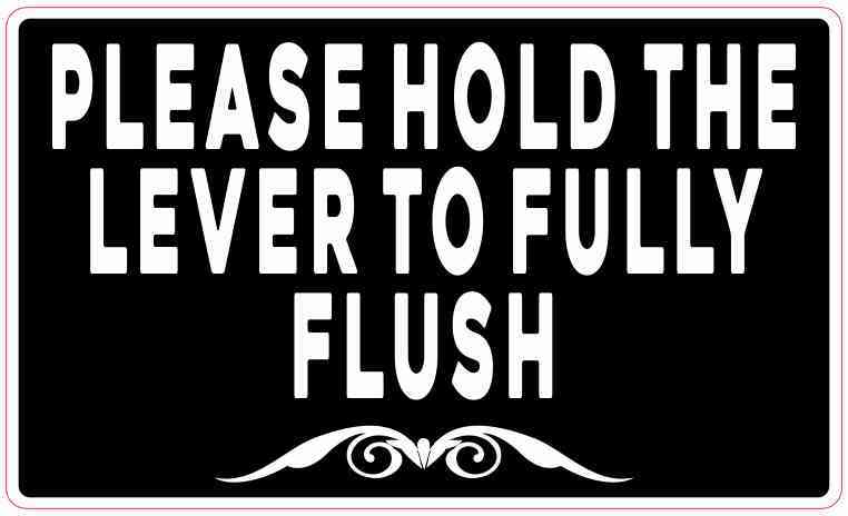 Please Hold the Lever to Fully Flush Magnet