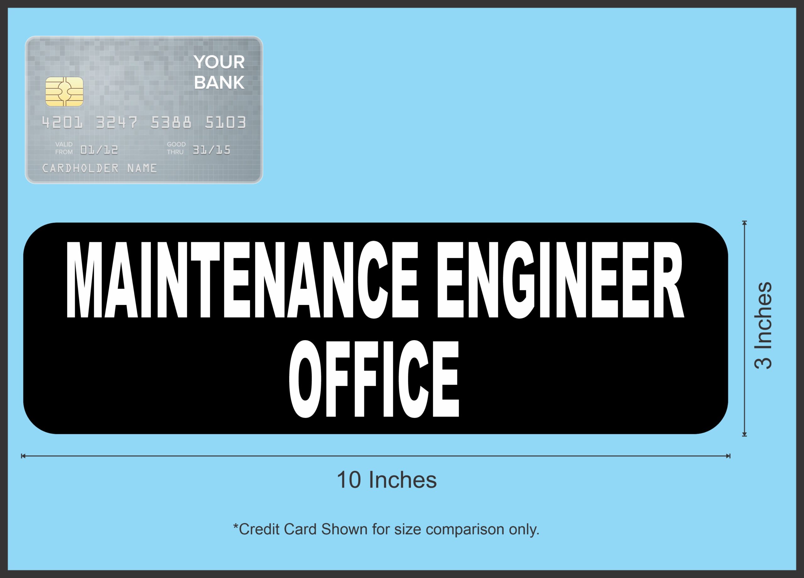 StickerTalk Maintenance Engineer Office Magnet, 10 inches x 3 inches