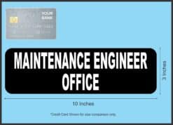 StickerTalk Maintenance Engineer Office Vinyl Sticker, 10 inches x 3 inches