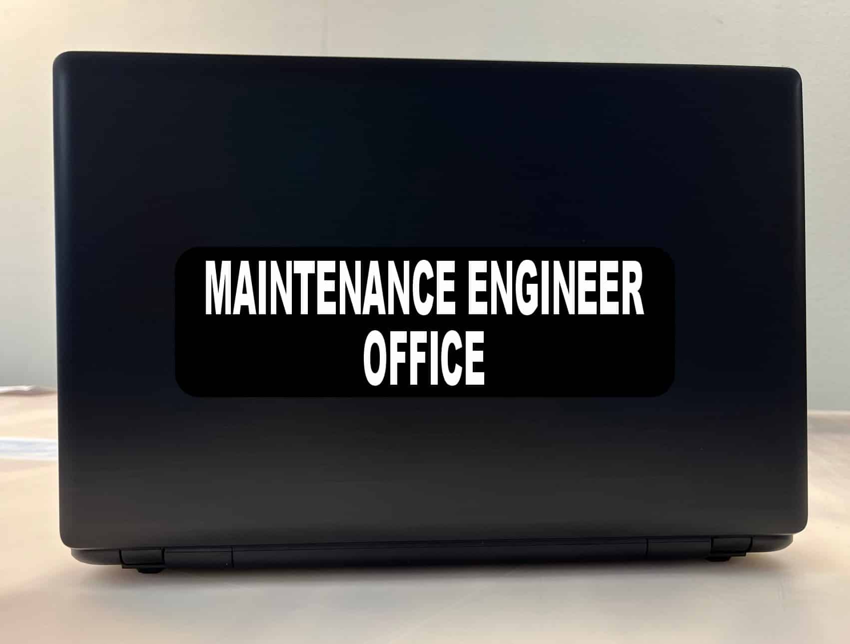 StickerTalk Maintenance Engineer Office Vinyl Sticker, 10 inches x 3 inches