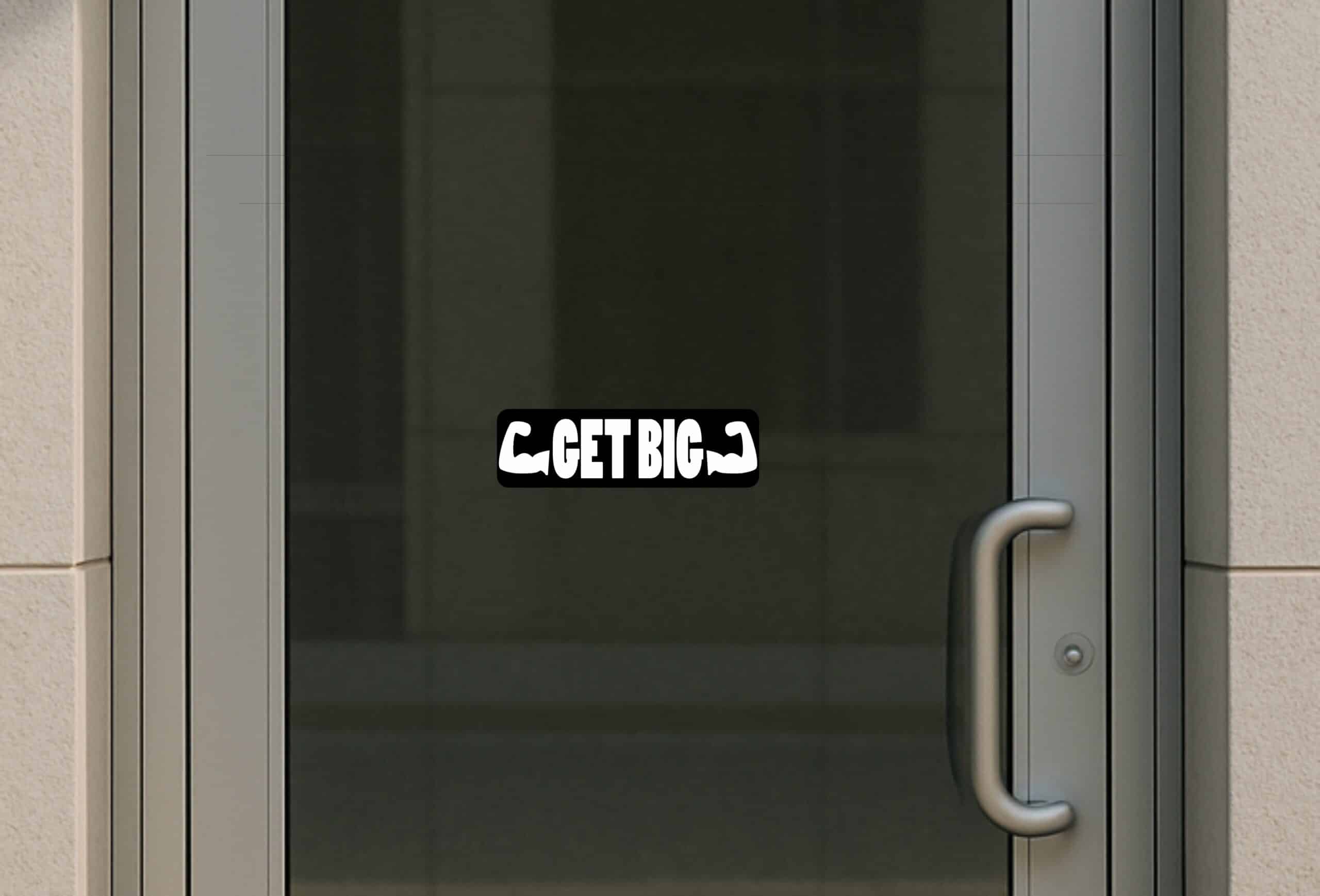 10in x 3in Get Big Bumper Sticker Athletic Sports Fitness Vehicle Stickers