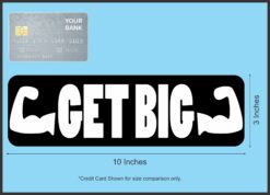 10in x 3in Get Big Bumper Magnet Vinyl Magnetic Sports Fitness Magnets