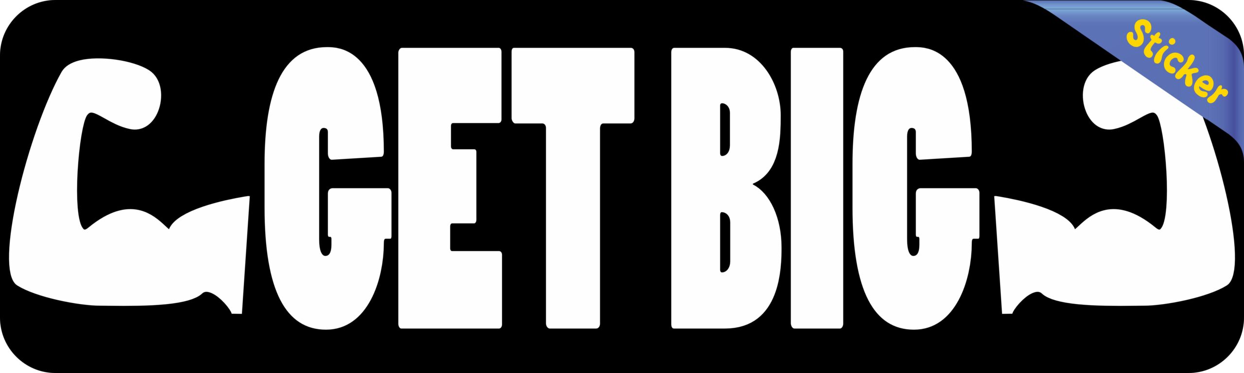 10in x 3in Get Big Bumper Sticker Athletic Sports Fitness Vehicle Stickers