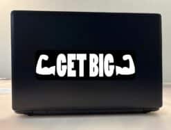 10in x 3in Get Big Bumper Sticker Athletic Sports Fitness Vehicle Stickers