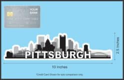 10inx2.5in Pittsburgh Skyline Sticker Vinyl Travel Vehicle Bumpe