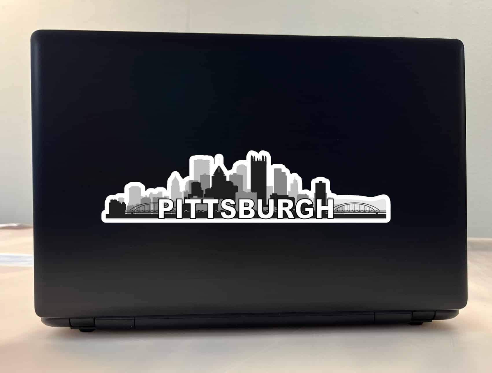 10inx2.5in Pittsburgh Skyline Sticker Vinyl Travel Vehicle Bumpe