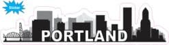 10in x 2.5in Portland Skyline Sticker Travel Window Decal Bumper Stickers