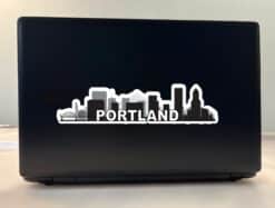10in x 2.5in Portland Skyline Sticker Travel Window Decal Bumper Stickers