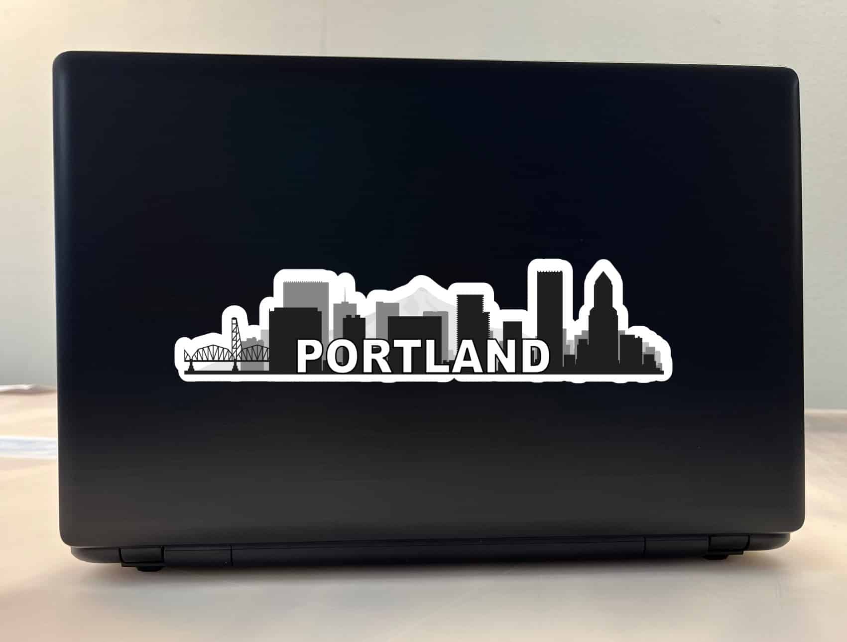 10in x 2.5in Portland Skyline Sticker Travel Window Decal Bumper Stickers