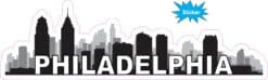10inx3in Philadelphia Skyline Sticker Travel Window Decal Bumper