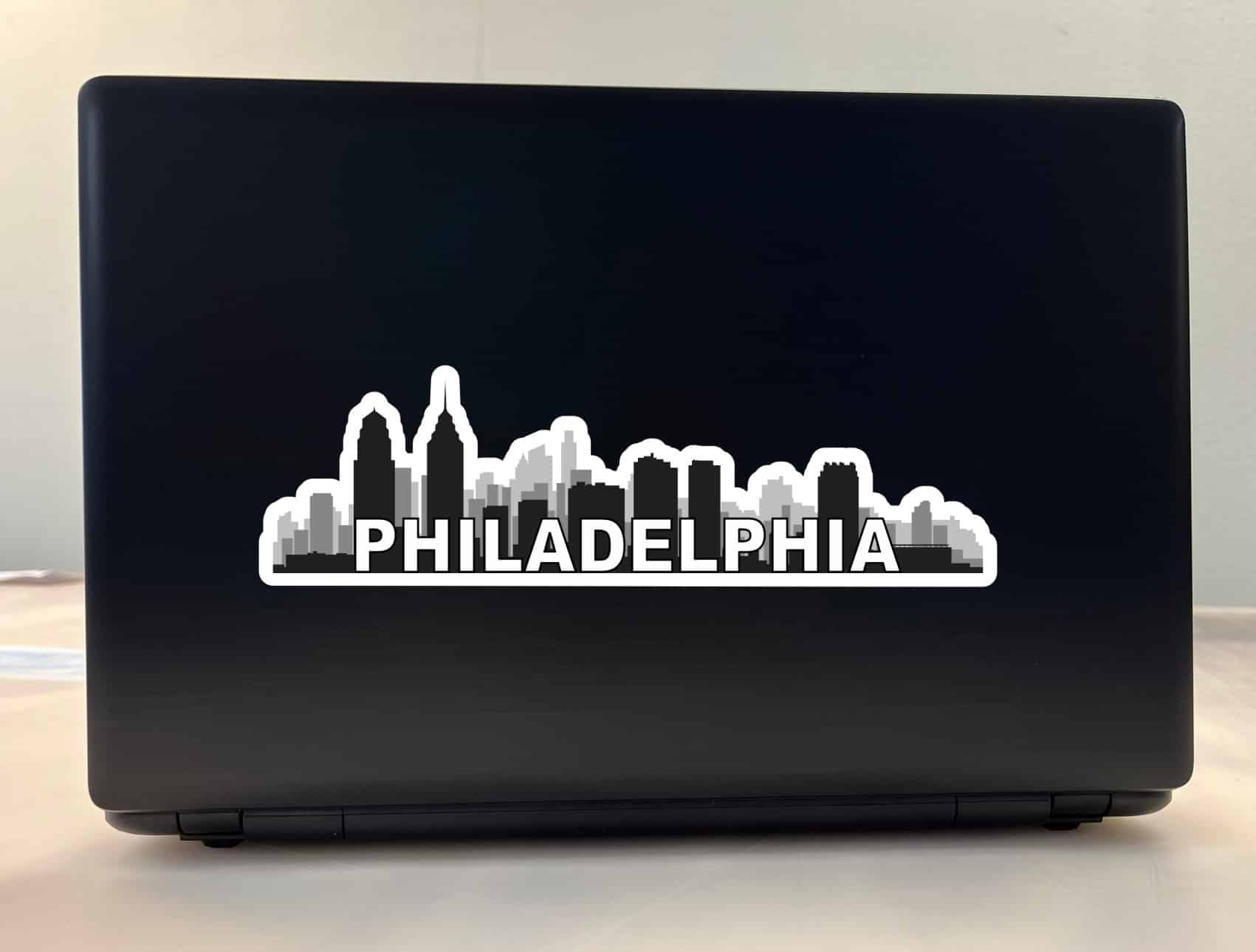 10inx3in Philadelphia Skyline Sticker Travel Window Decal Bumper
