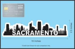 10inx2.5in Sacramento Skyline Sticker Vinyl Travel Decal Vehicle Stickers