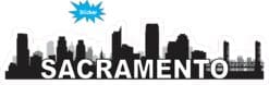 10inx2.5in Sacramento Skyline Sticker Vinyl Travel Decal Vehicle Stickers