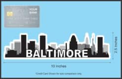 10in x 2.5in Baltimore Skyline Sticker Vinyl Travel Decal Vehicle Stickers