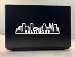 10in x 2.5in Baltimore Skyline Sticker Vinyl Travel Decal Vehicle Stickers