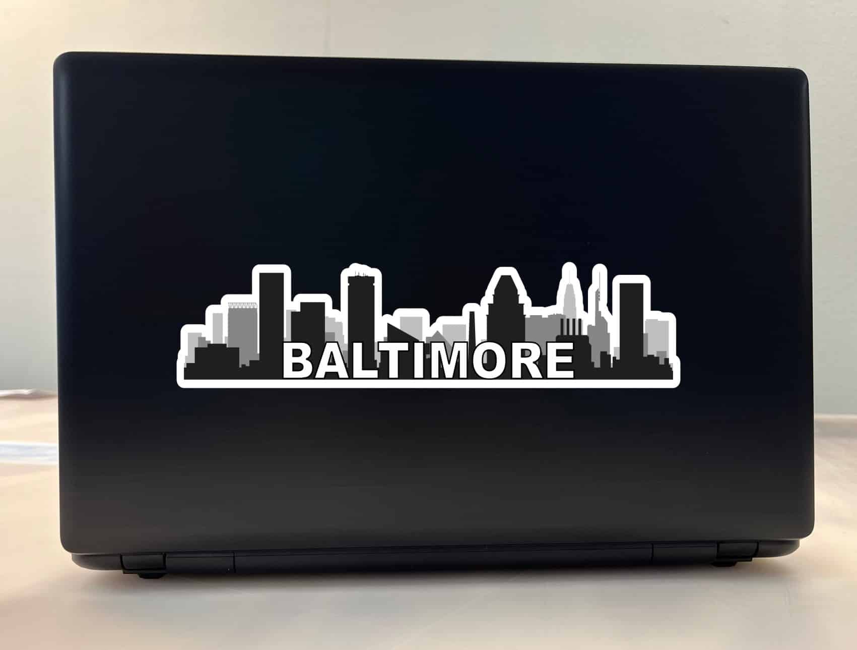 10in x 2.5in Baltimore Skyline Sticker Vinyl Travel Decal Vehicle Stickers