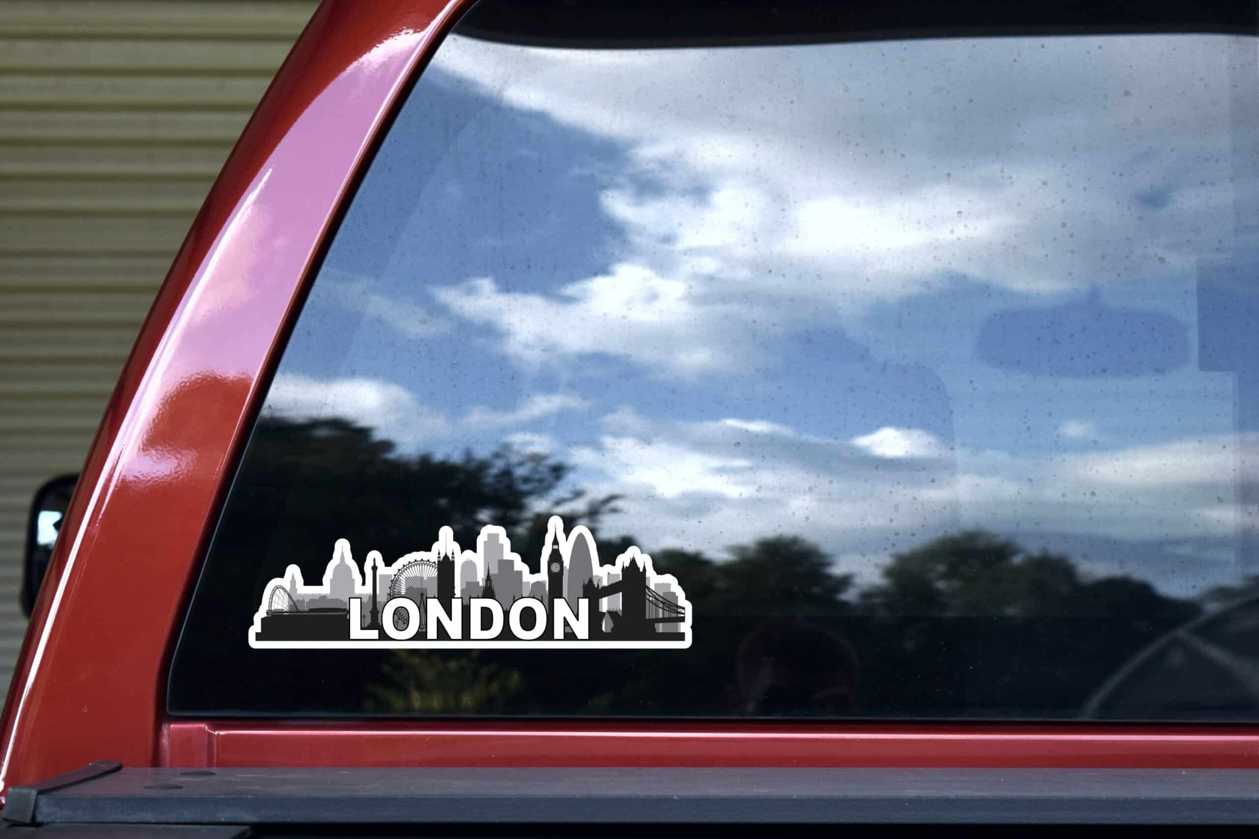 10in x 3in London Skyline Sticker Travel Car Window Decal Bumper
