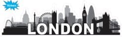 10in x 3in London Skyline Sticker Travel Car Window Decal Bumper