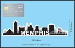 10in x 2.5in Memphis Skyline Sticker Travel Window Decal Bumper Stickers
