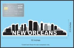 10inx2.5in New Orleans Skyline Sticker Travel Window Decal Bumper Stickers