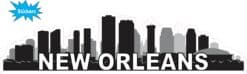 10inx2.5in New Orleans Skyline Sticker Travel Window Decal Bumper Stickers