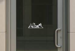 10in x 3.5in Atlanta Skyline Sticker Travel Window Decal Bumper Stickers