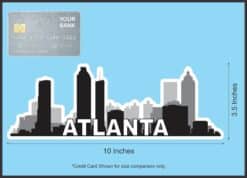 10in x 3.5in Atlanta Skyline Sticker Travel Window Decal Bumper Stickers