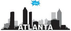 10in x 3.5in Atlanta Skyline Sticker Travel Window Decal Bumper Stickers