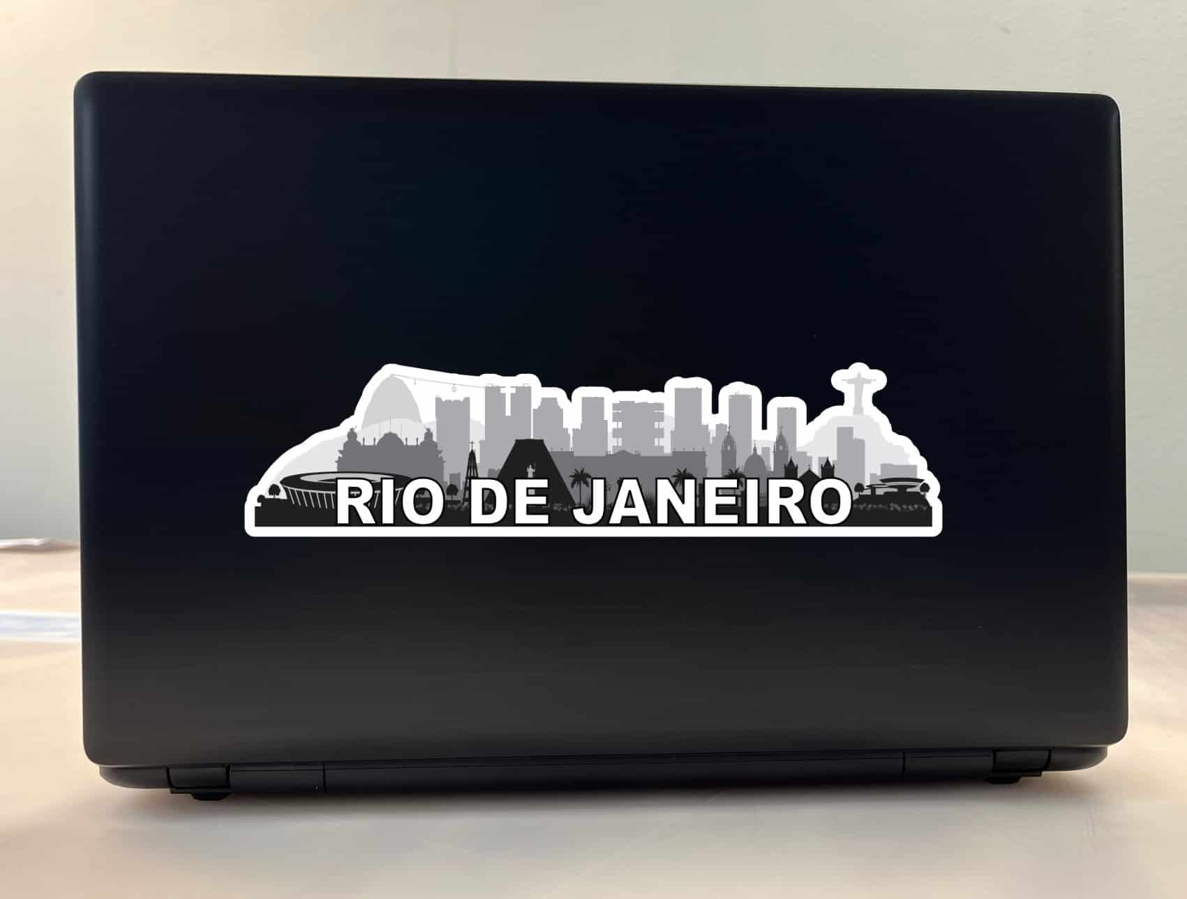 10in x 2.5in Rio de Janeiro Skyline Sticker Window Decal Bumper Stickers - Image 3