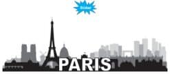 10in x 3.5in Paris Skyline Sticker Vinyl Car Window Decal Bumper Stickers