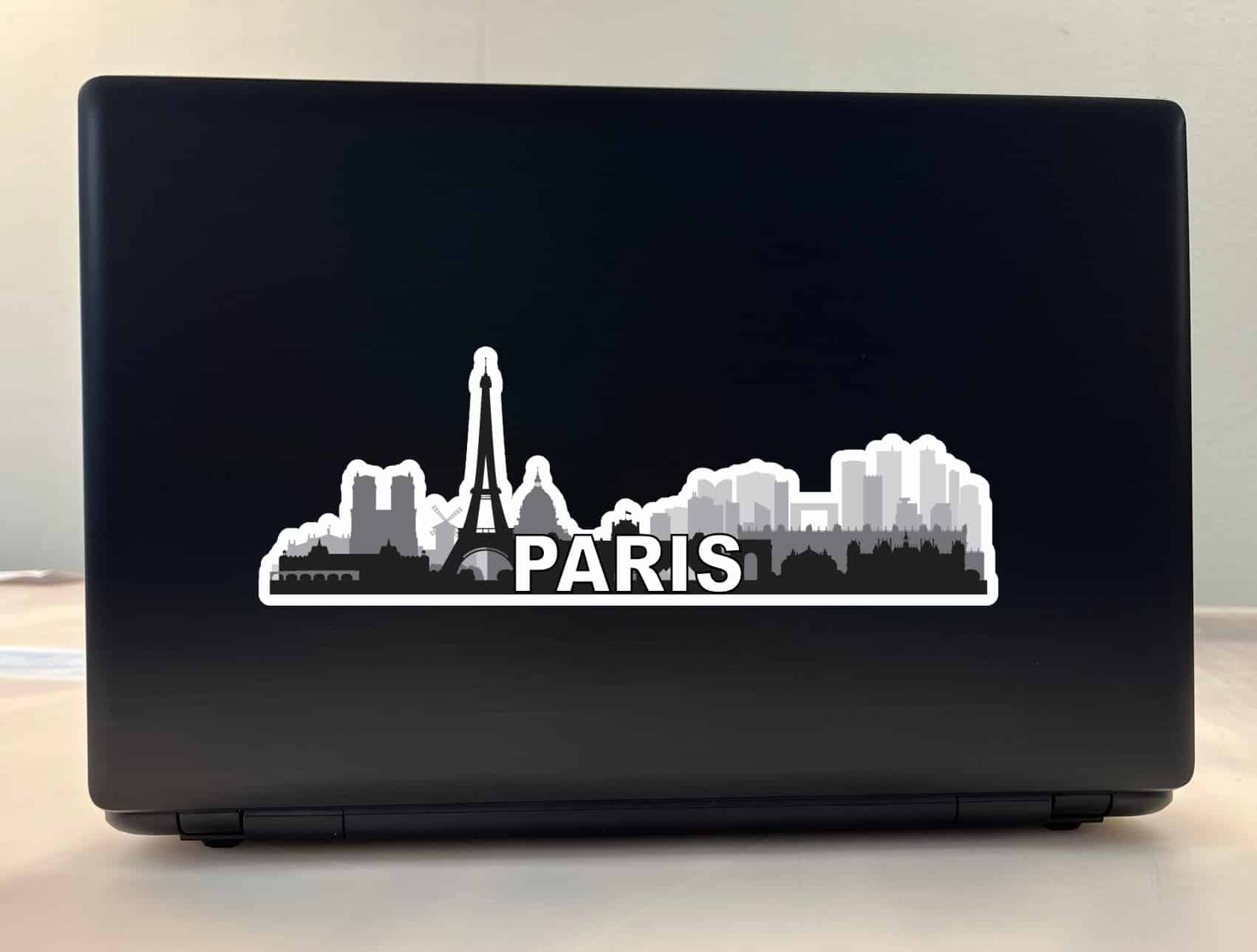 10in x 3.5in Paris Skyline Sticker Vinyl Car Window Decal Bumper Stickers
