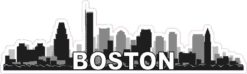 Boston Skyline Sticker