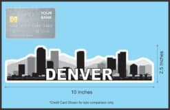 10in x 2.5in Denver Skyline Sticker Vinyl Window Decal Bumper Stickers